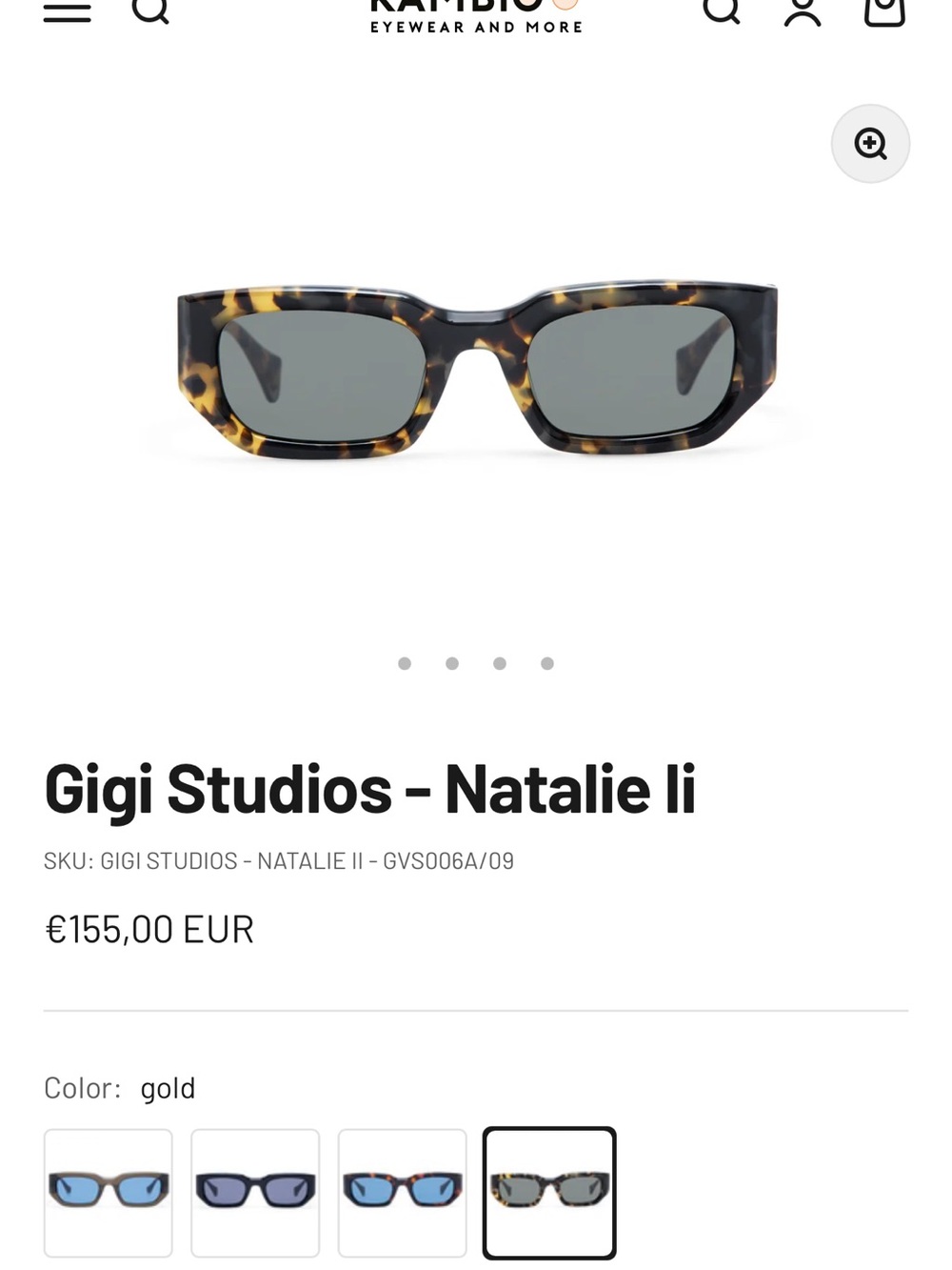 Designer Tortoiseshell Sunglasses by Gigi Studios